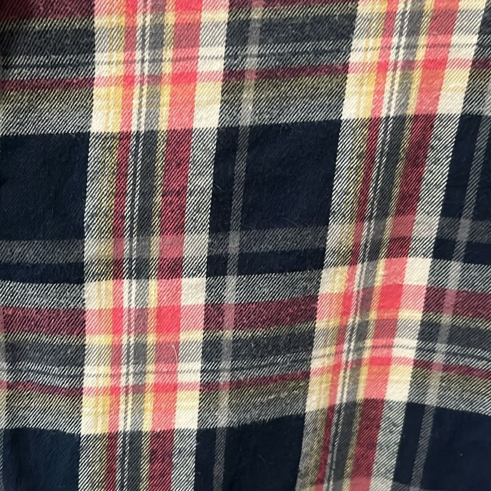 ANTHROPOLOGIE Isabella Sinclair Abilene Plaid Flannel Half Button Up, Size M - Picture 5 of 9